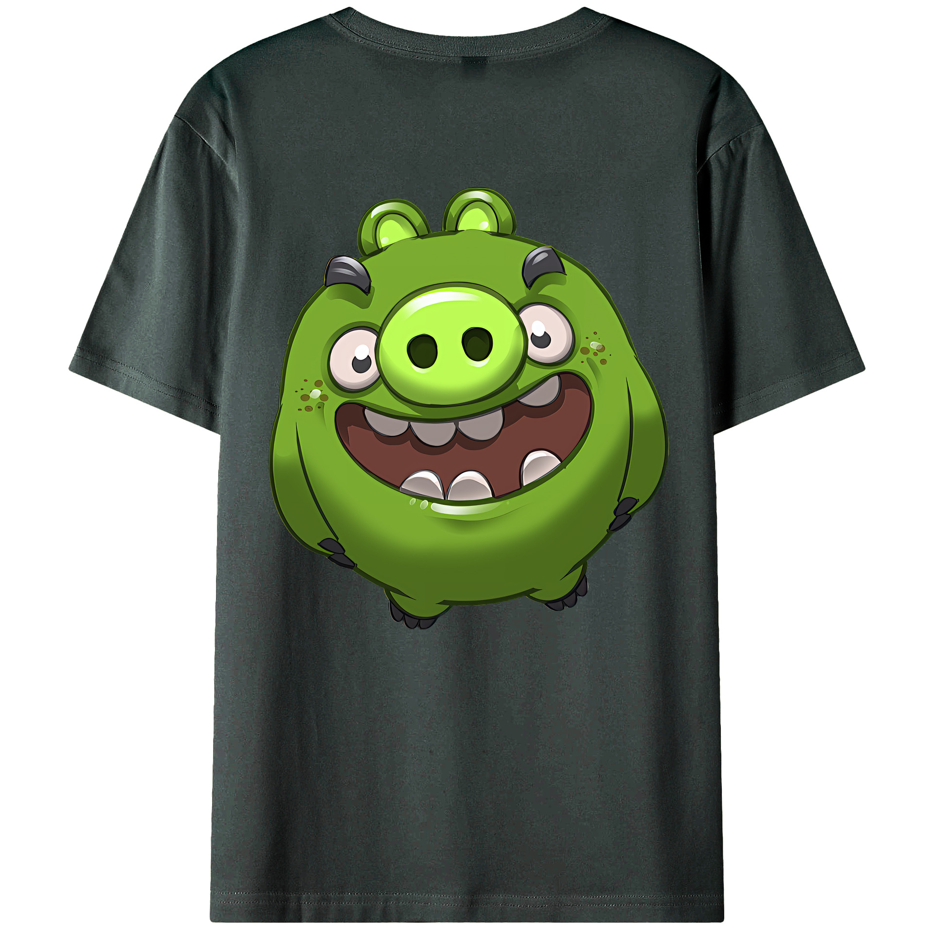 （画像用） Angry Birds アングリーバード 綿100％ メンズ半袖Tシャツ（バックプリント） 通気性